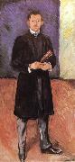 Edvard Munch Holding a drama of Self-Portrait china oil painting artist